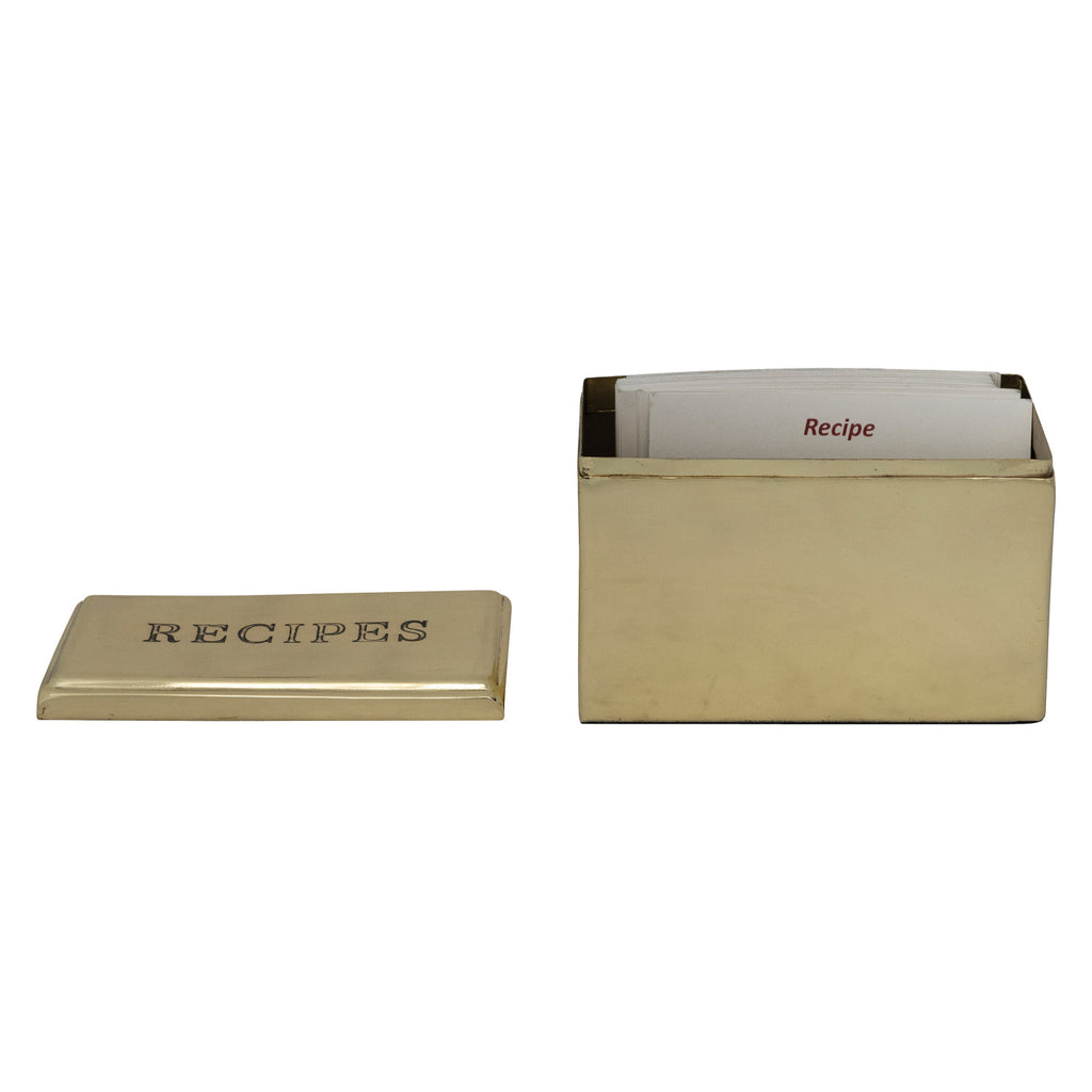 Gold Finish  "Recipes" Box