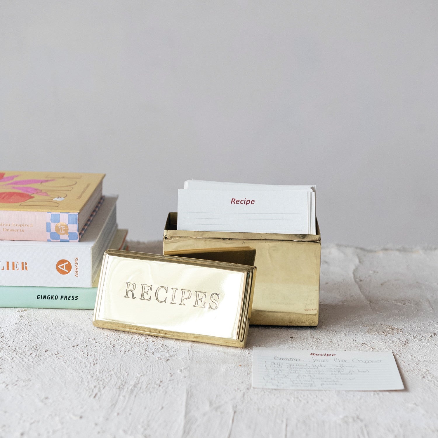 Gold Finish  "Recipes" Box