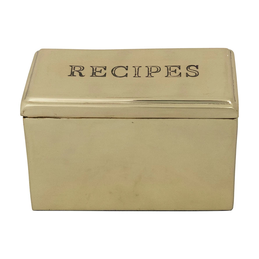 Gold Finish  "Recipes" Box