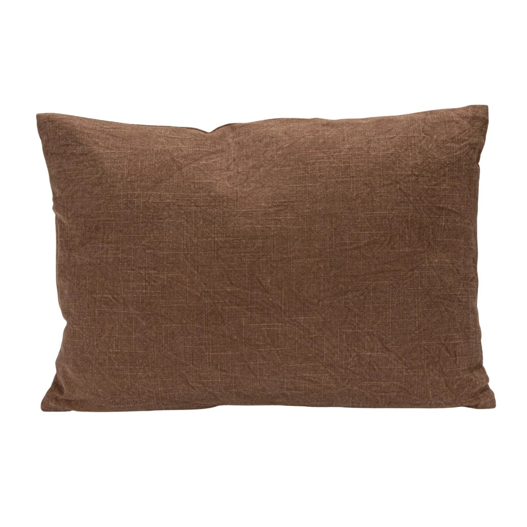 Hand Embroidered Flowers & Bees Lumbar Pillow