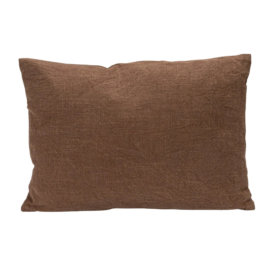 Hand Embroidered Flowers & Bees Lumbar Pillow