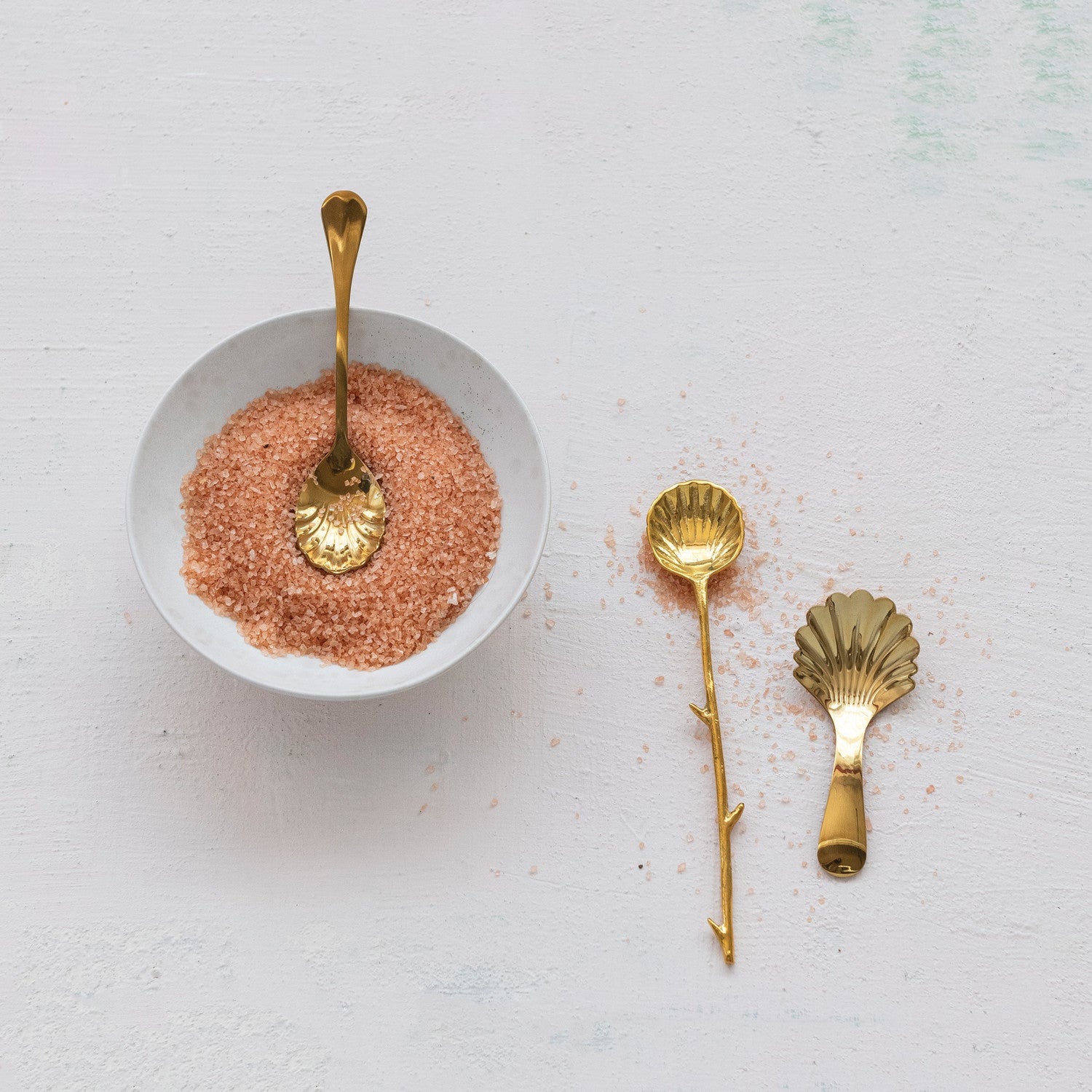 S/S Shell Shaped Spoon | Gold Finish