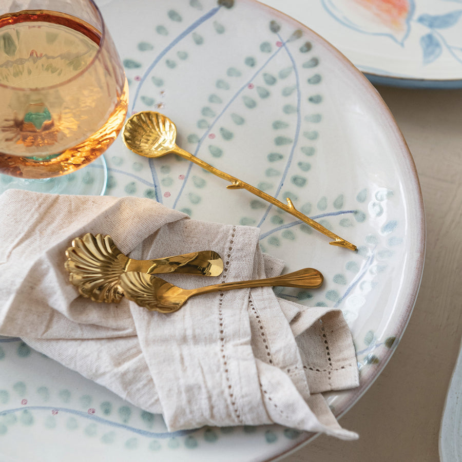 S/S Shell Shaped Spoon | Gold Finish
