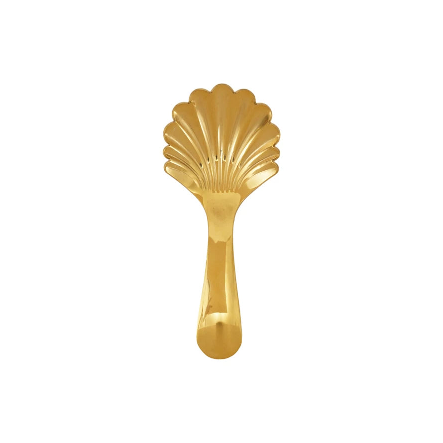 S/S Shell Shaped Spoon | Gold Finish