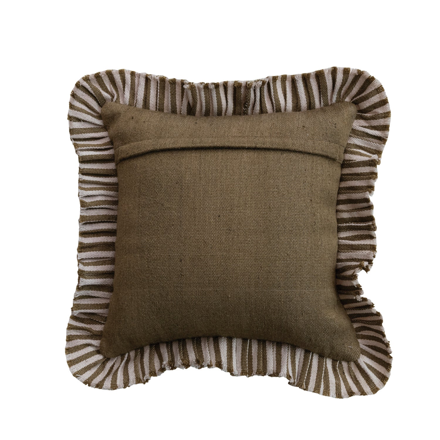 Pillow w/Stripes & Ruffle