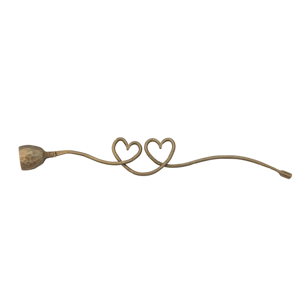 Heart Shaped Hand Forged Iron Candle Snuffer