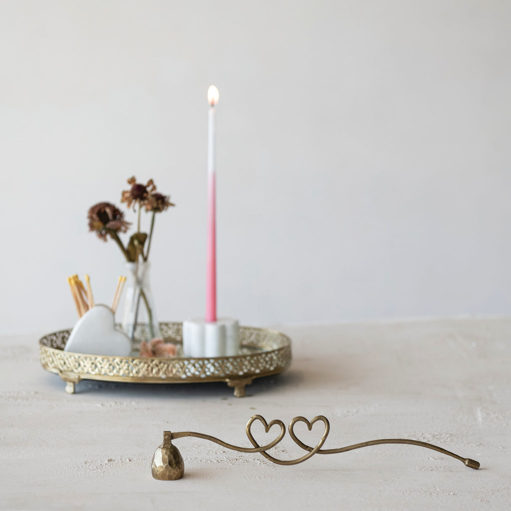 Heart Shaped Hand Forged Iron Candle Snuffer