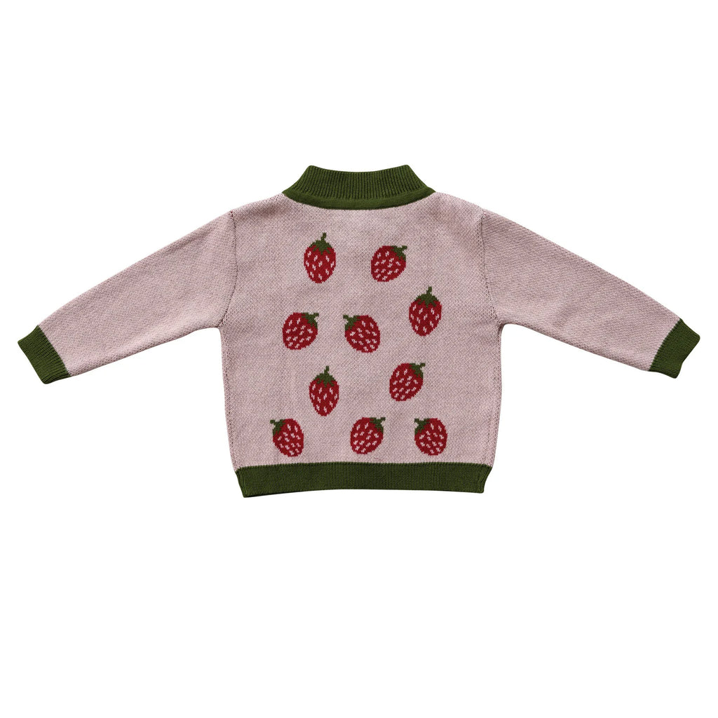 Baby Cardigan Sweater | Strawberries