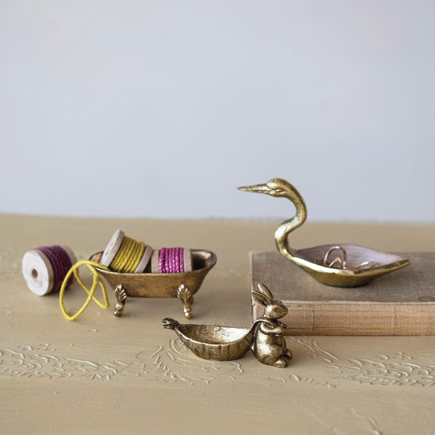 Bathtub Shaped Soap Dish | Gold Finish