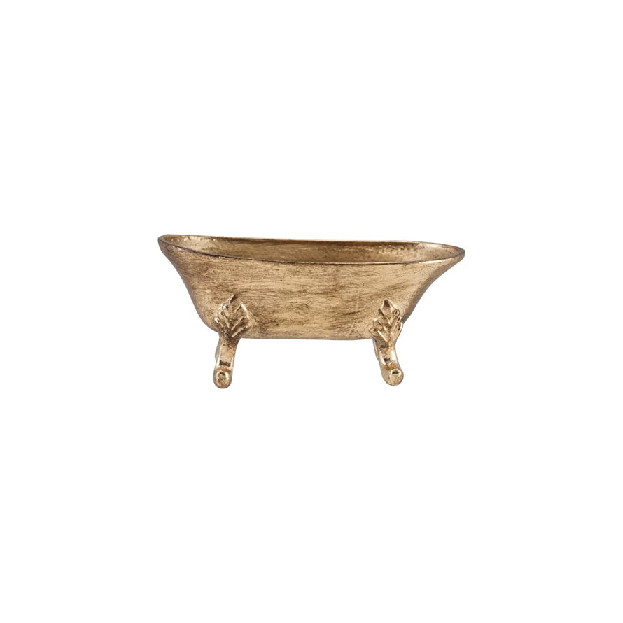 Bathtub Shaped Soap Dish | Gold Finish