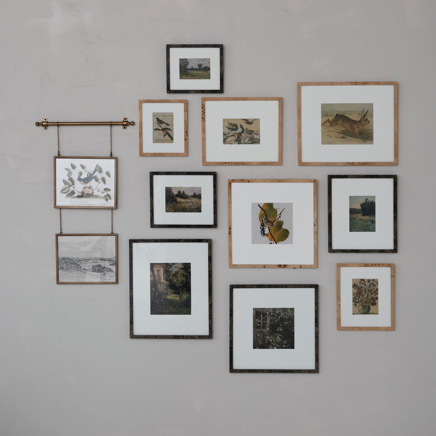 Burl Wood Veneer Matted Photo Frame