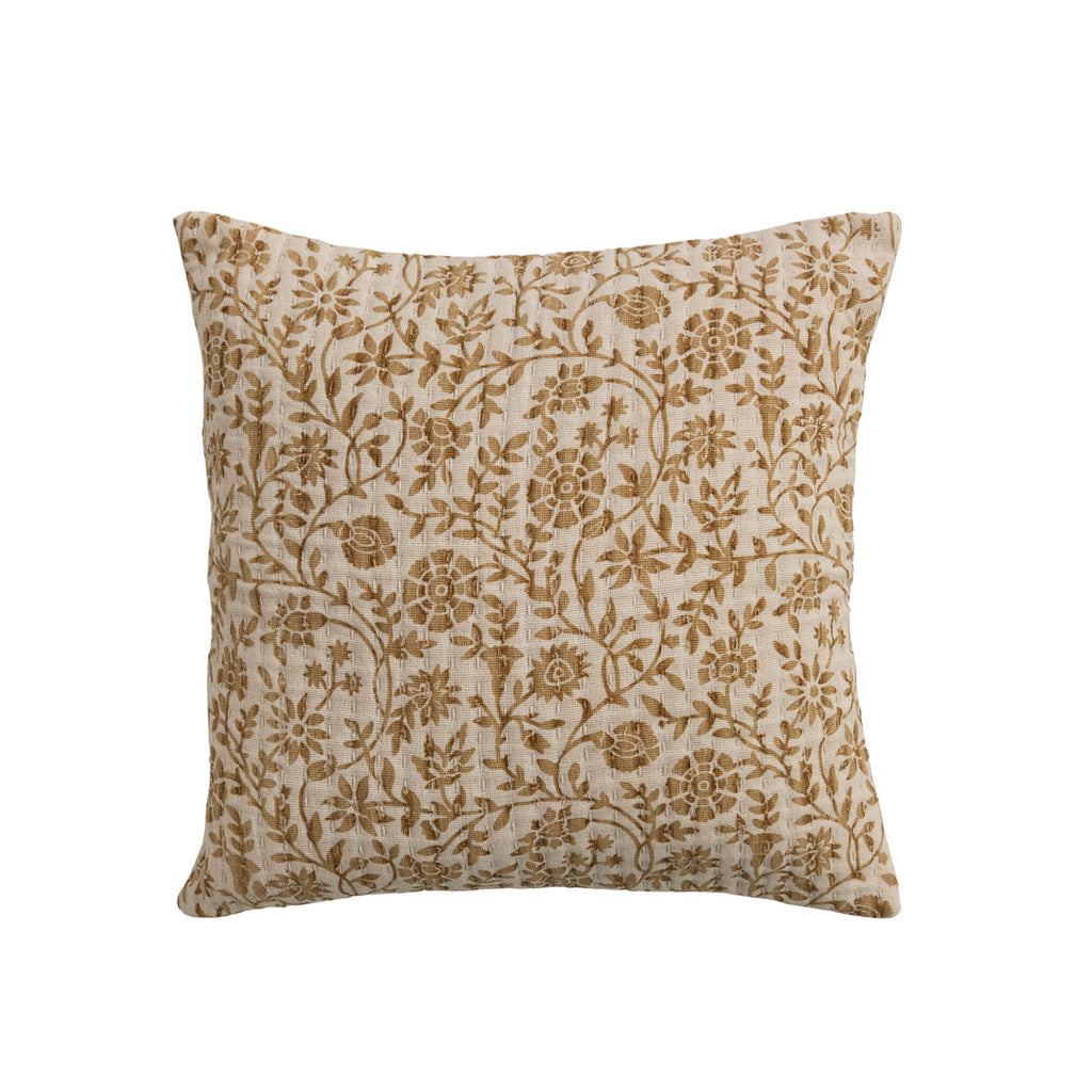 Kantha Floral Cotton Pillow