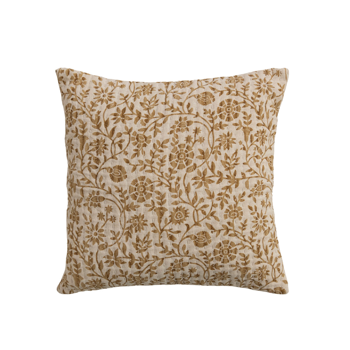 Kantha Floral Cotton Pillow