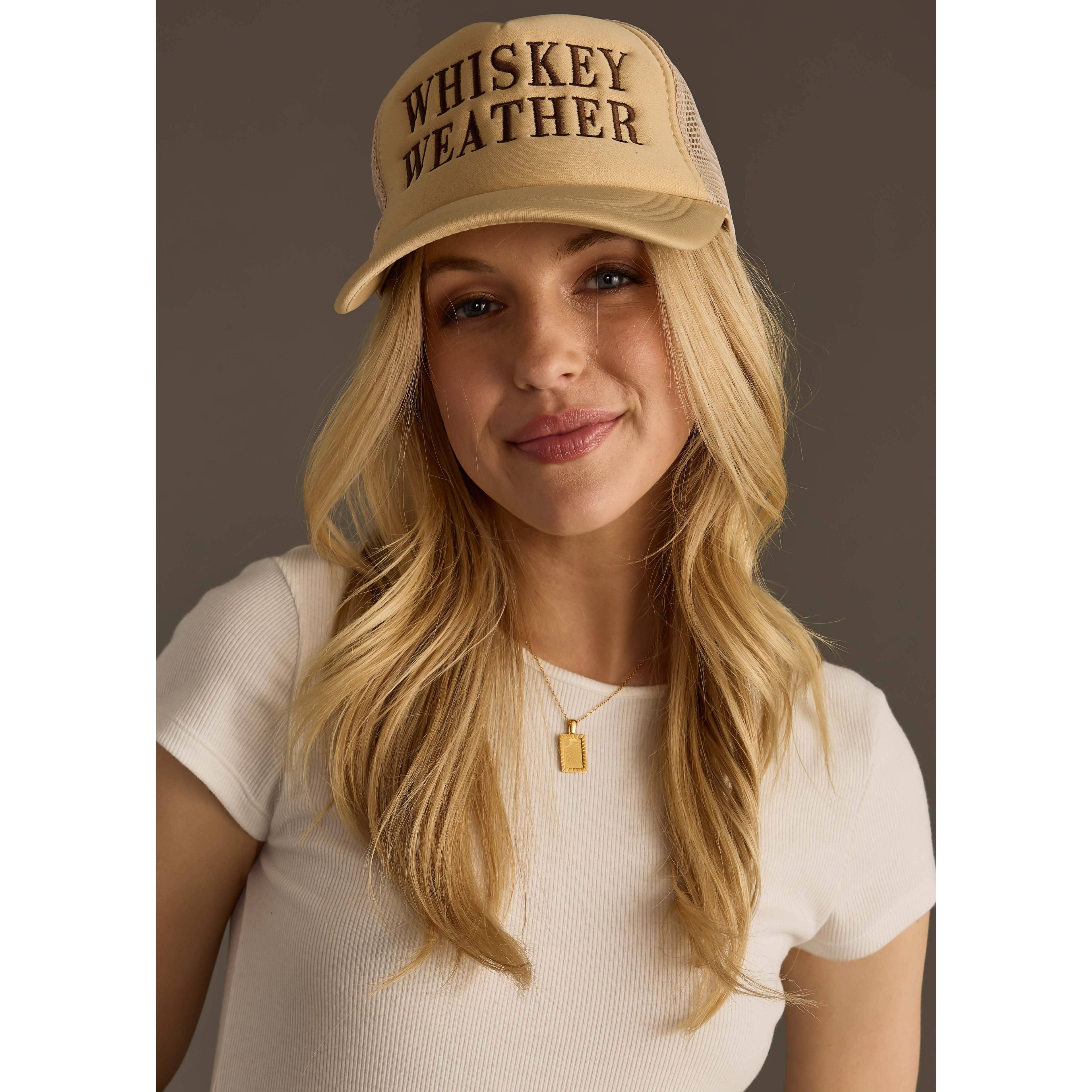 Tan & Brown Whiskey Weather Trucker Hat
