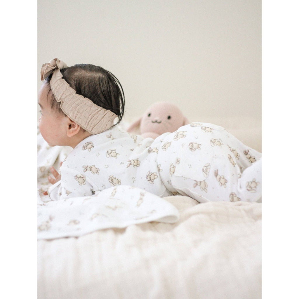 Organic 2-Way Zipper Footie | Brixy Bunny