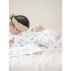 Organic 2-Way Zipper Footie | Brixy Bunny