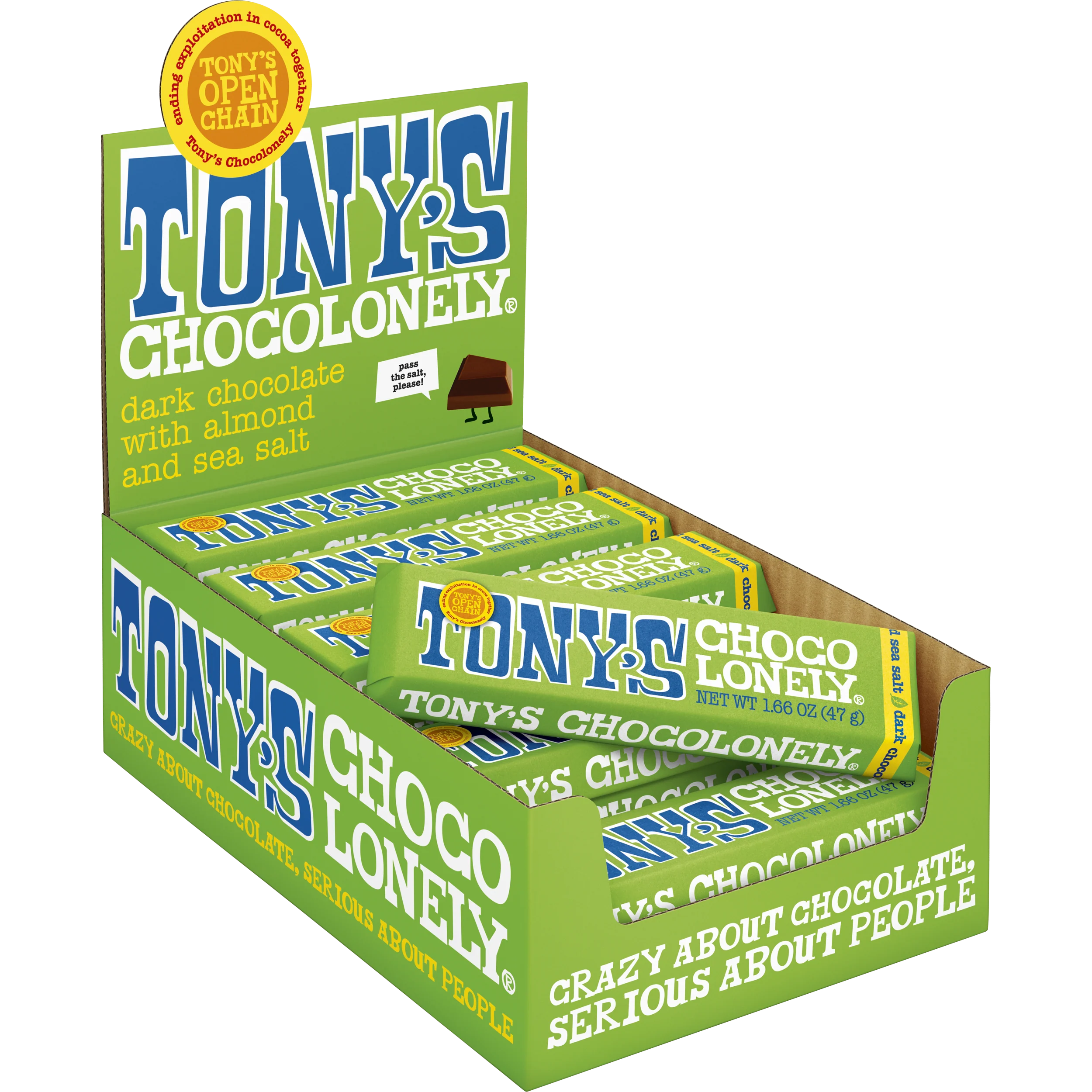 Tony’s Chocolonely - Dark almond sea salt 51%: Dark almond sea salt 51%