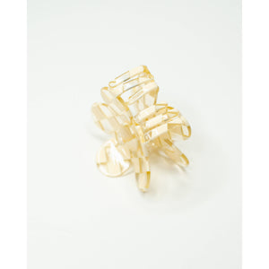 Flower Hair Claw | Cream Checker