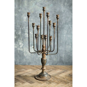Black 13-Candle Iron Candelabra