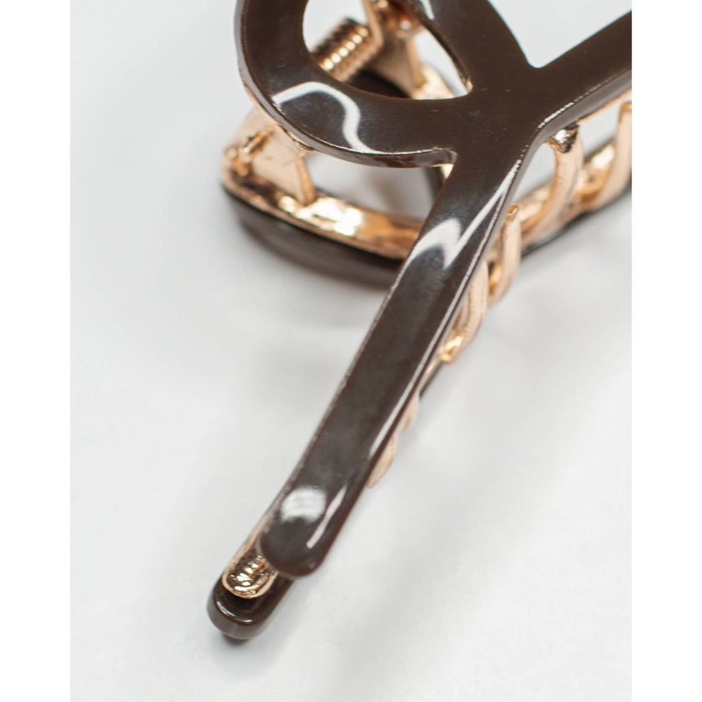Mini Loop Hair Claw Clip | Chocolate