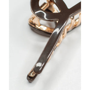 Mini Loop Hair Claw Clip | Chocolate