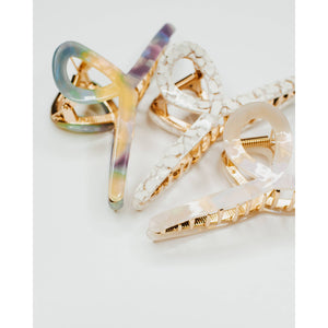 Beachy Loop Hair Claw | Pearl