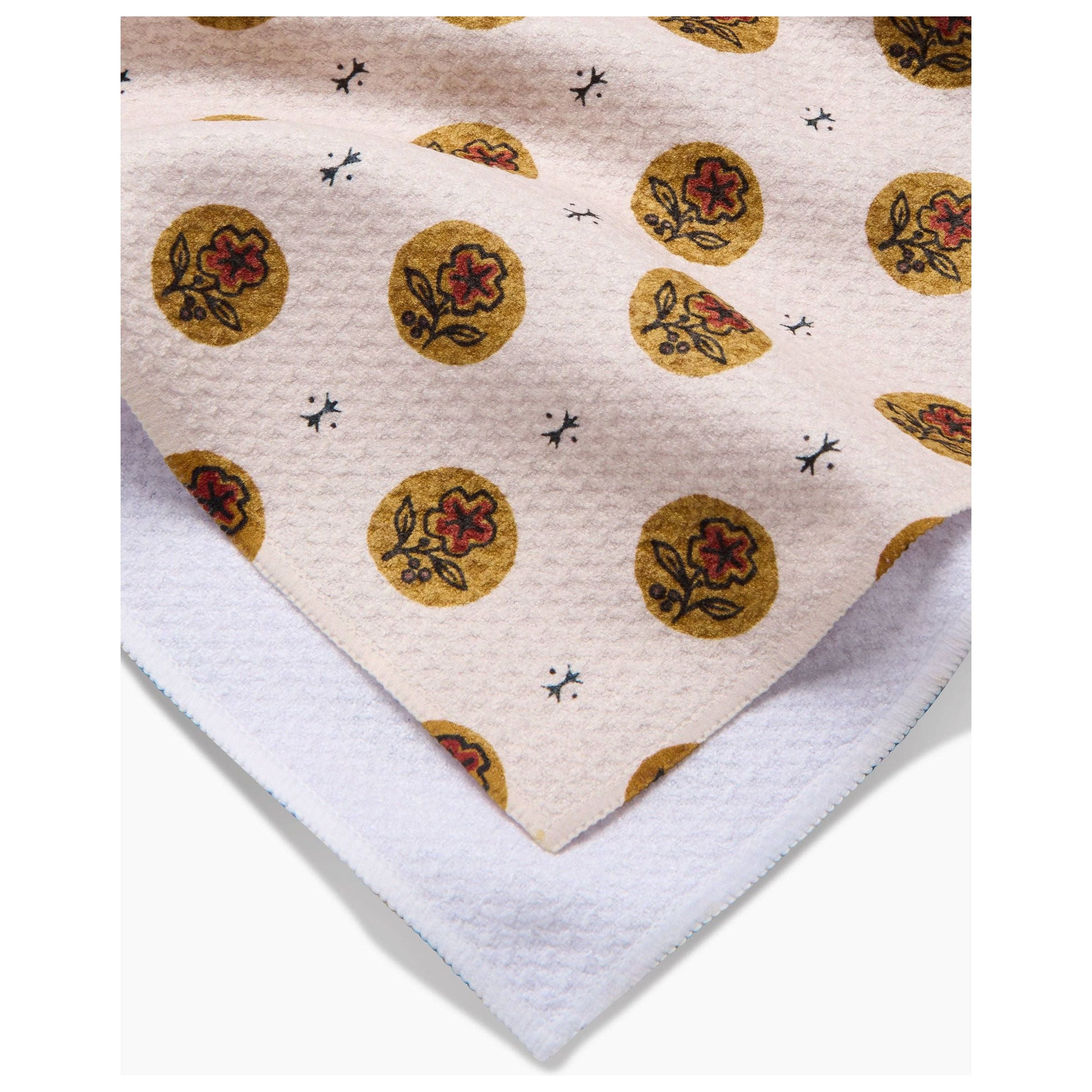 Geometry - Artisanal Floral Cream Tea Towel