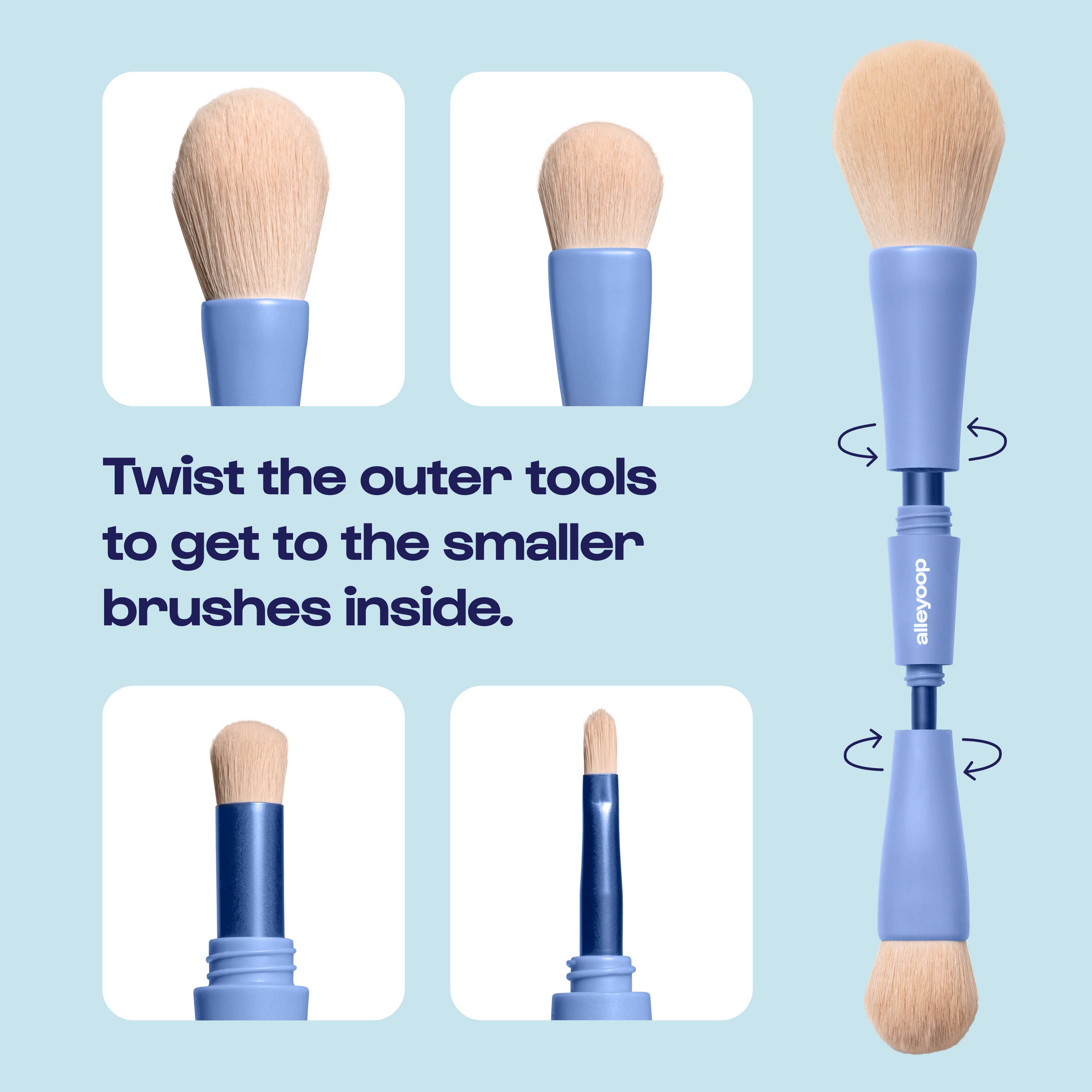 Overachiever | 4-in-1 Makeup Brushes