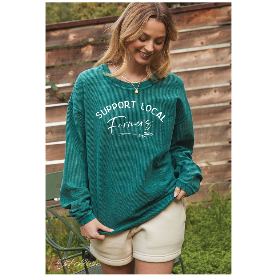 SUPPORT LOCAL FARMERS  Thermal Vintage Pullover | VINTAGE CHARCOAL