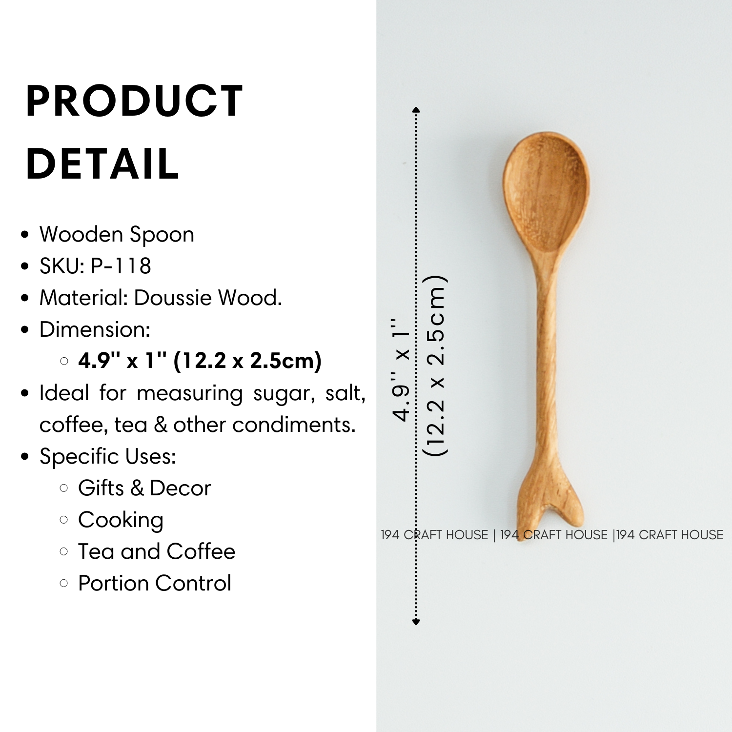 Fish Tail Wooden Spoon