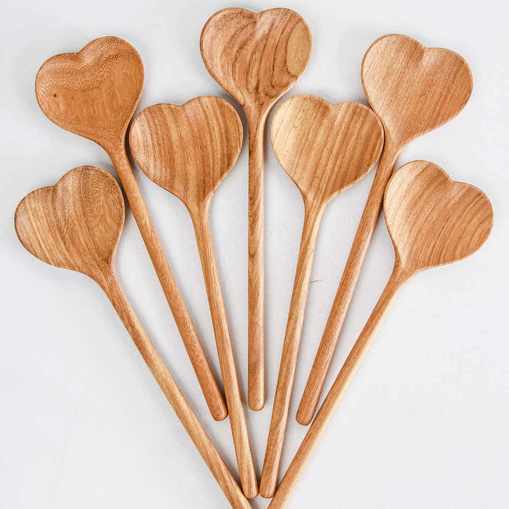 Wooden Heart-Shaped Spoon | Large