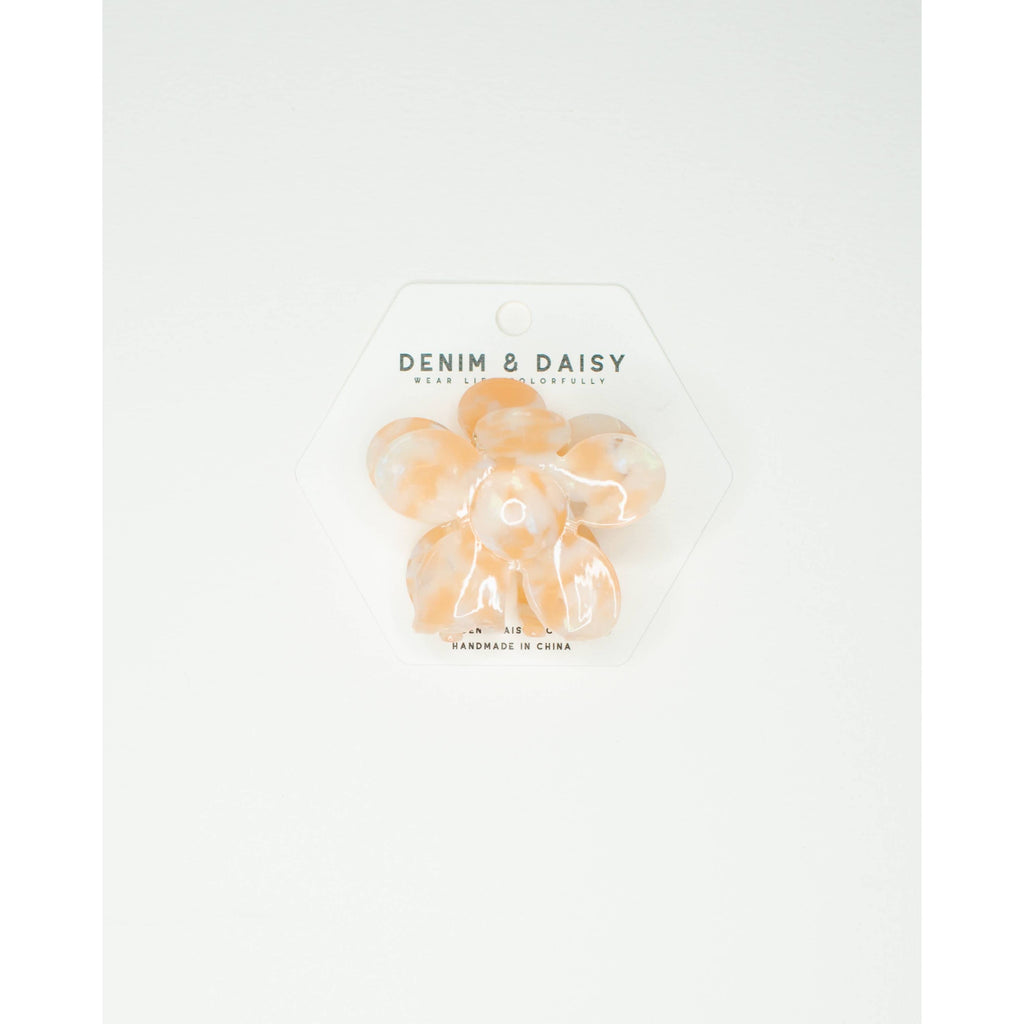 Flower Hair Claw | Cream Checker