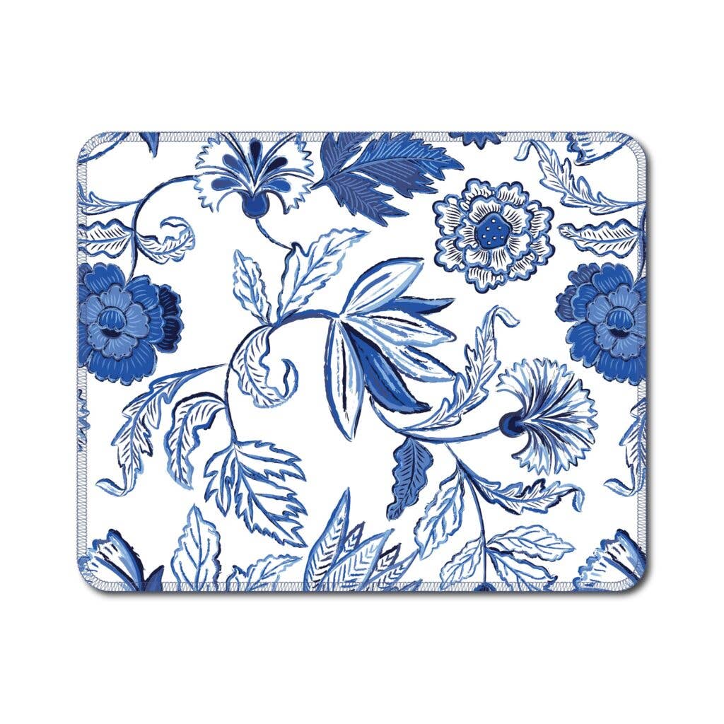 S/10 Blue Floral Reusable Cotton Towels
