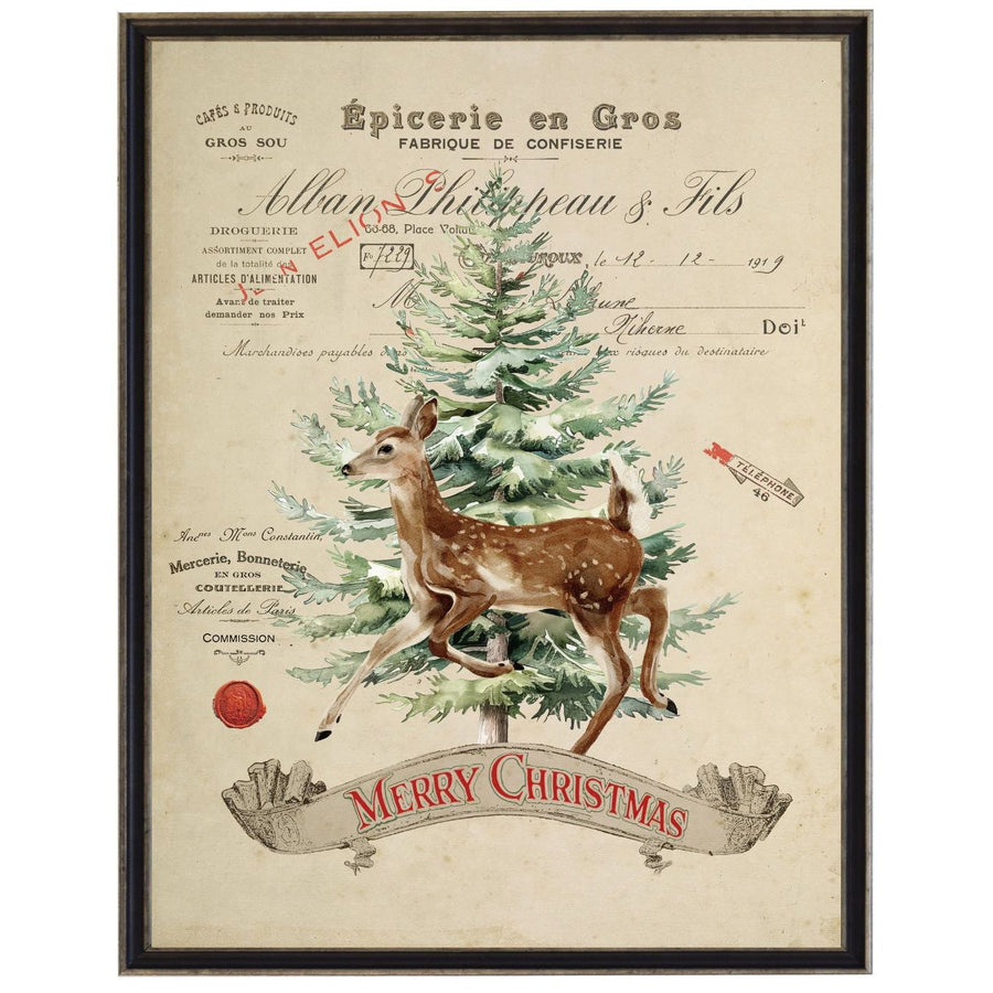 Vintage Deer & Tree Bookplate | 8" x 10"