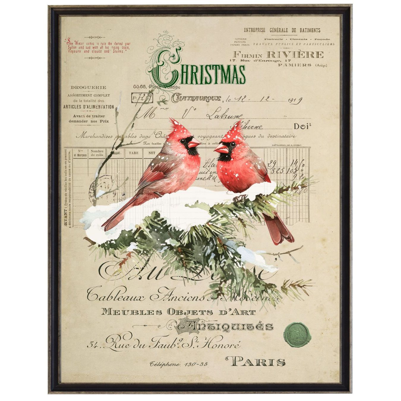 Vintage Cardinals Bookplate | 8" x 10"