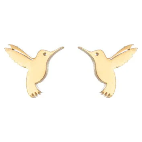 Tiny Hummingbird Stud Earrings