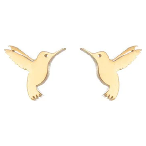 Tiny Hummingbird Stud Earrings