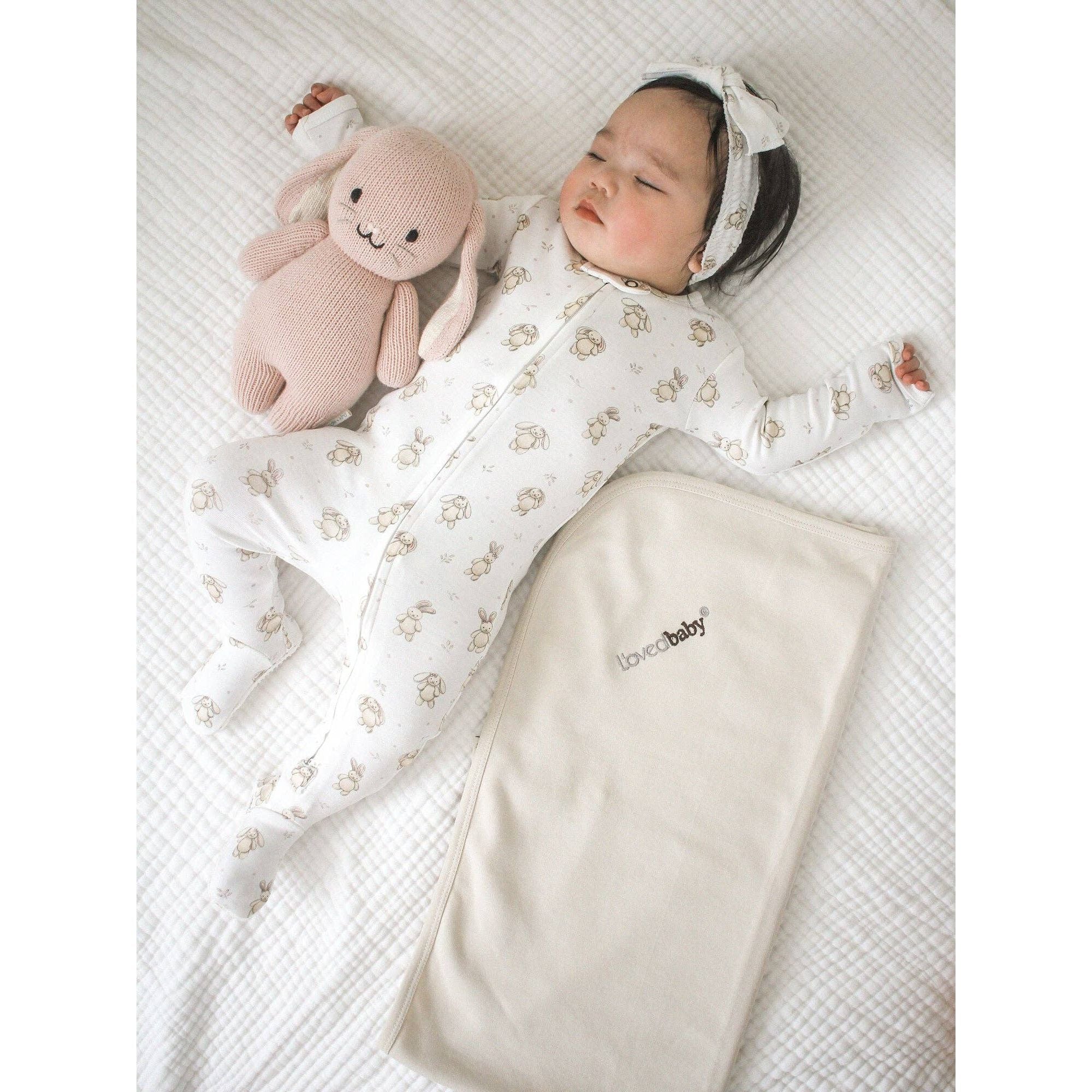 Organic 2-Way Zipper Footie | Brixy Bunny