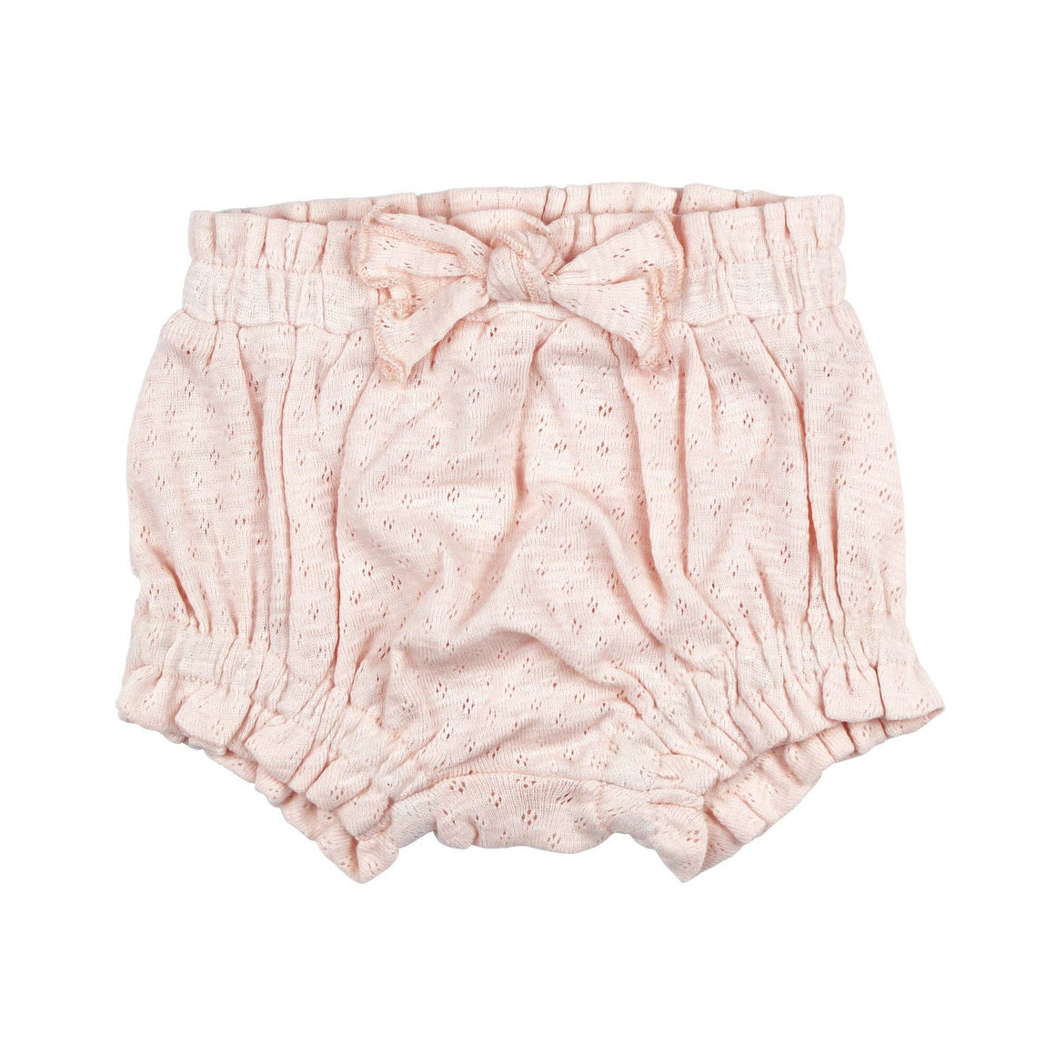 Organic Pointelle Ruffle Bloomer | Cotton Candy