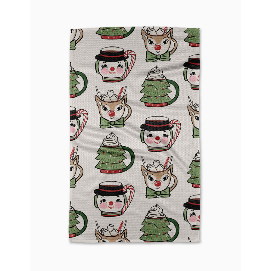 Geometry Tea Towel | Vintage Mugs