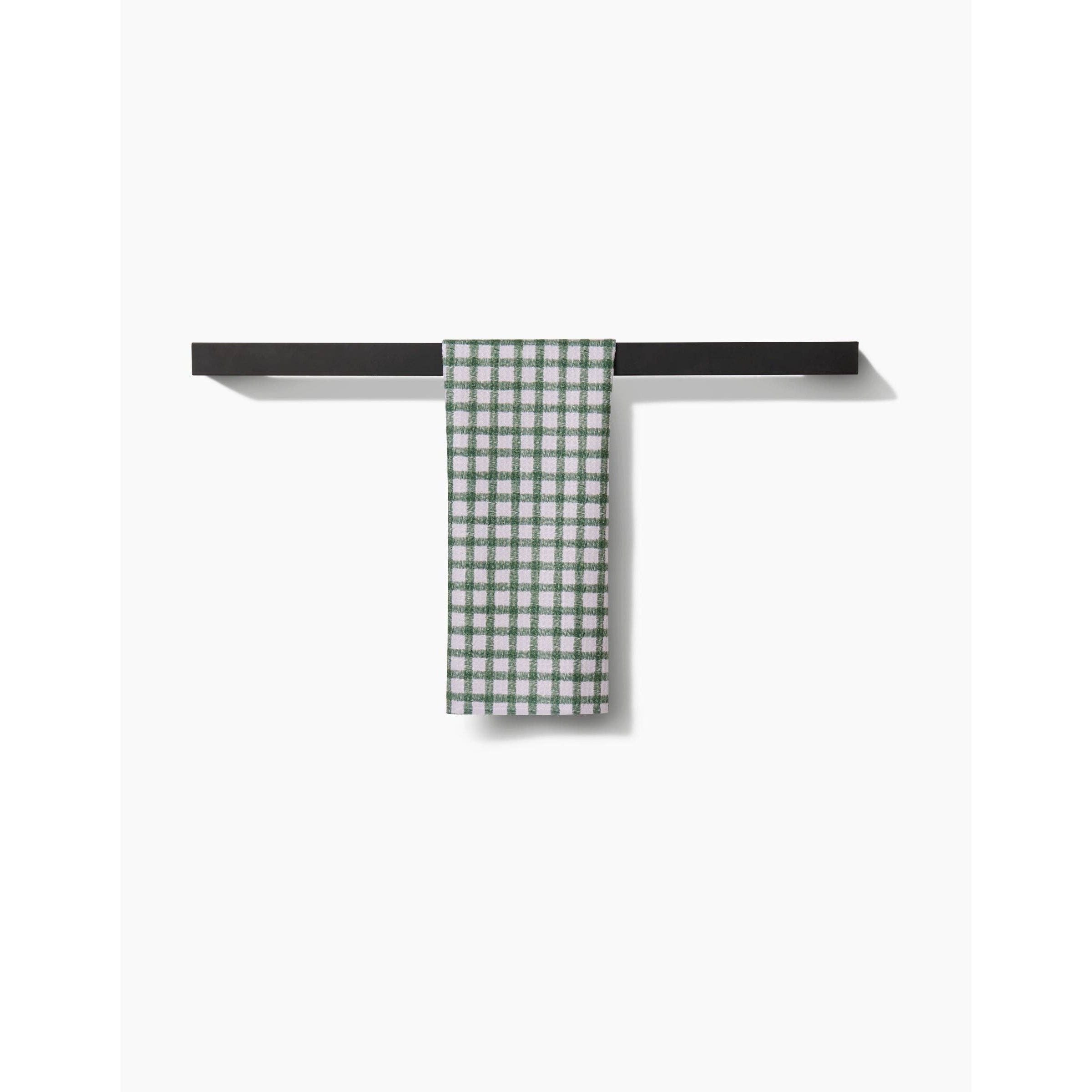 Geometry - Fireside Plaid Green Bar Towel