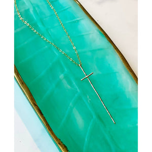 Modern Cross Necklace | 14 Kt Gold Filled