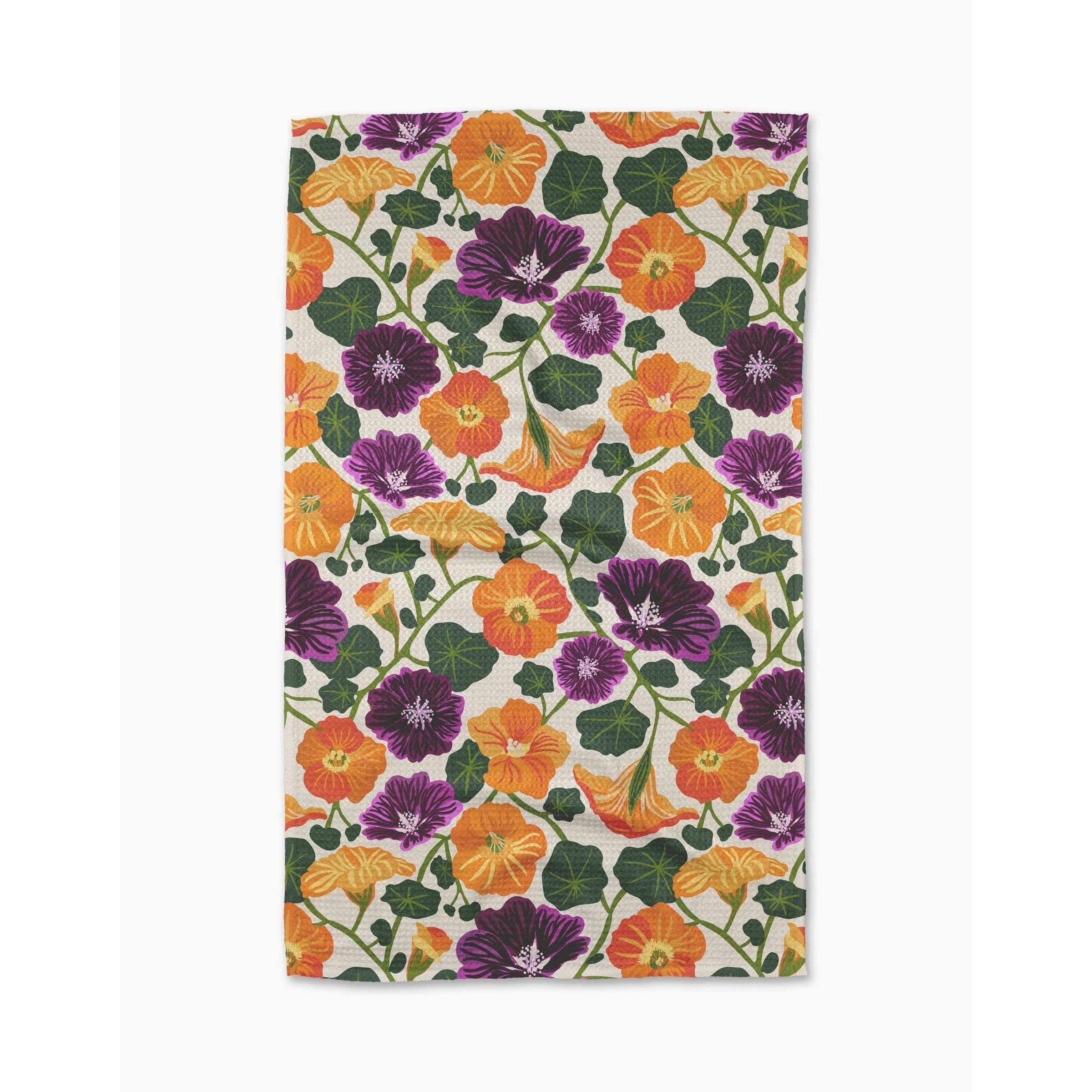 Geometry - Nasturtium Garden Tea Towel