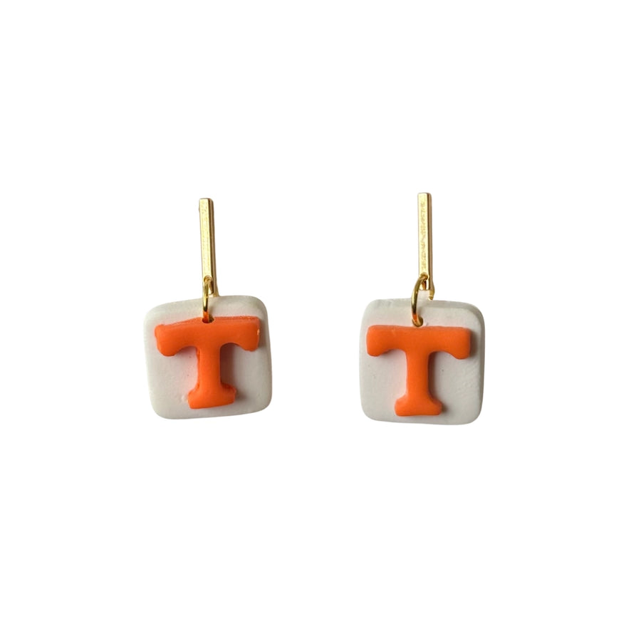 Tennessee Vols "T" Bar Stud Earrings