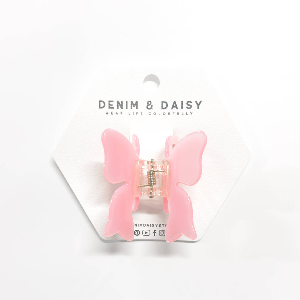 Butterfly Bow Hair Claw Clip | White