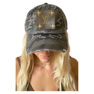 LV Up-Cycled  Black Camo Cap Rivets Only