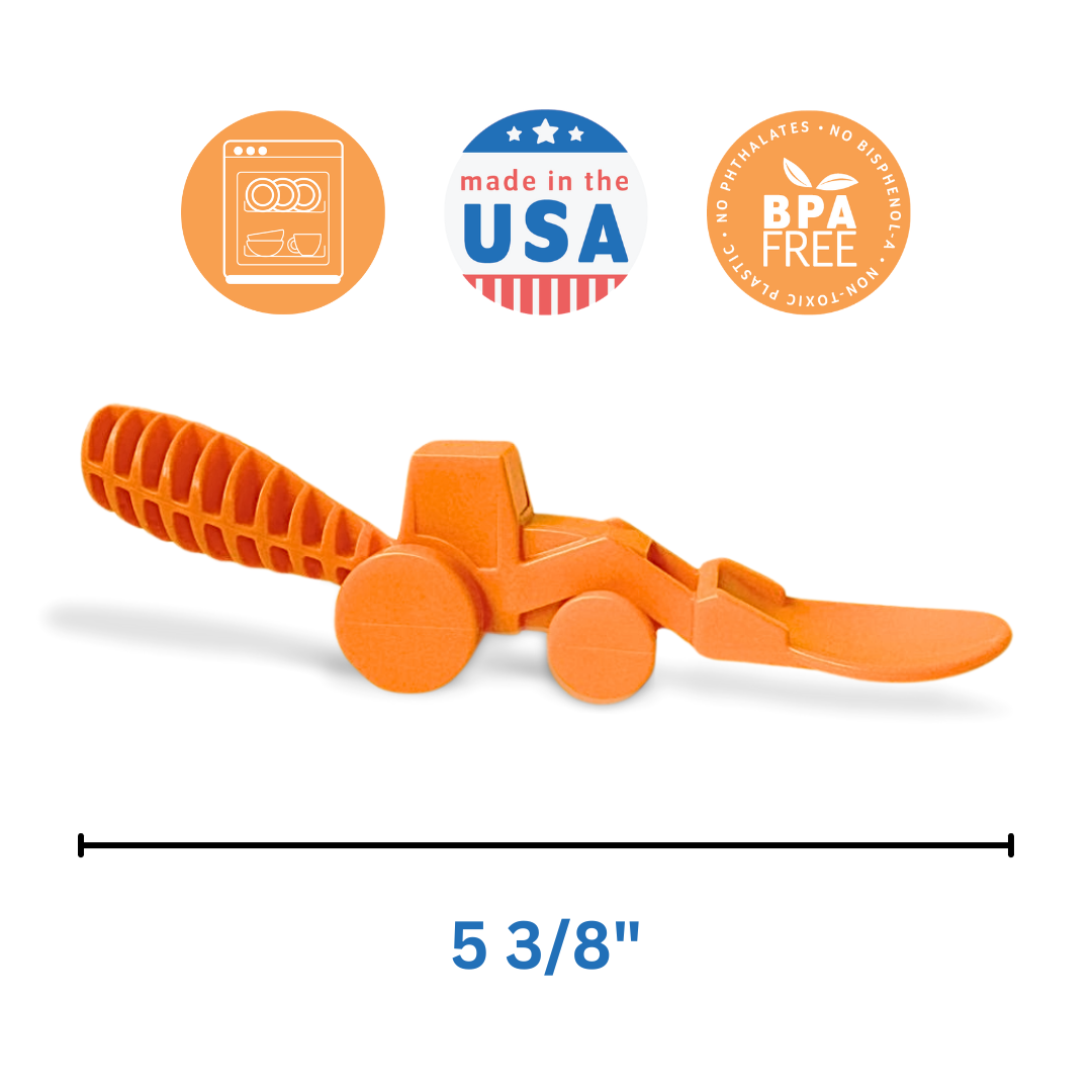 Constructive Eating - Set of 2 Tractor Utensils: Blue