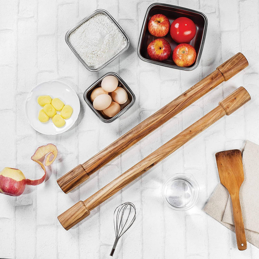 Fox Run Brands - Ironwood Rolling Pins, Acacia, Set of 2, 24"