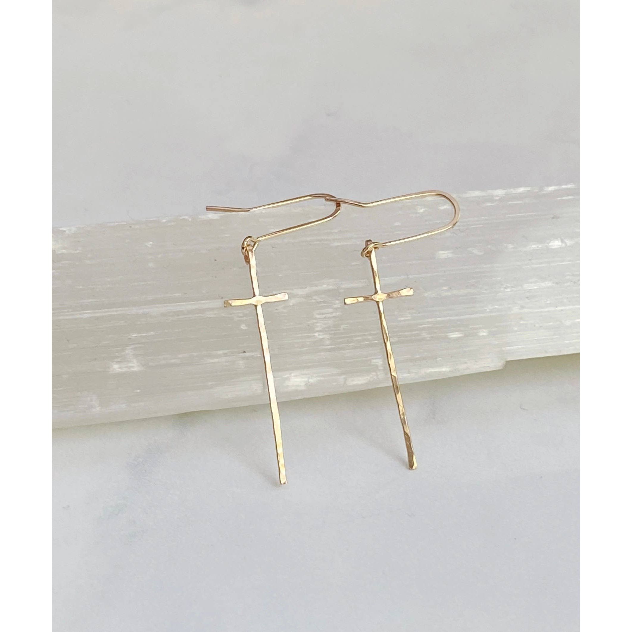 Modern Cross Earrings
