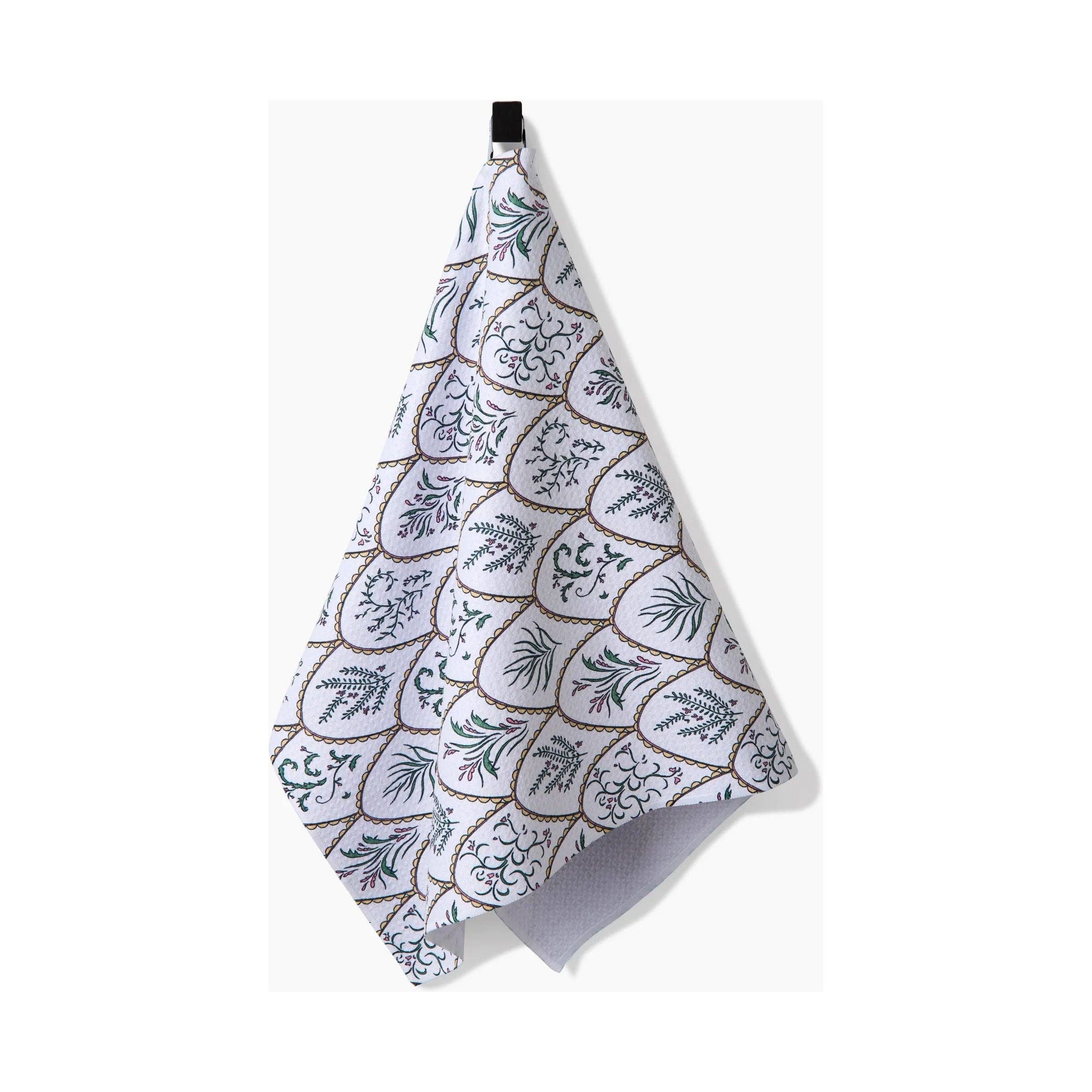 Geometry - Floral Scallops Tea Towel